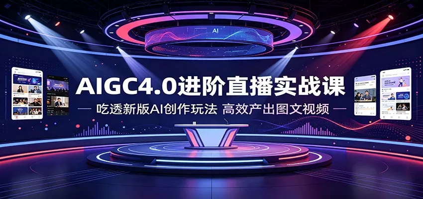 AIGC4.0进阶直播实战课：吃透新版AI创作玩法，高效产出图文视频-云析科技