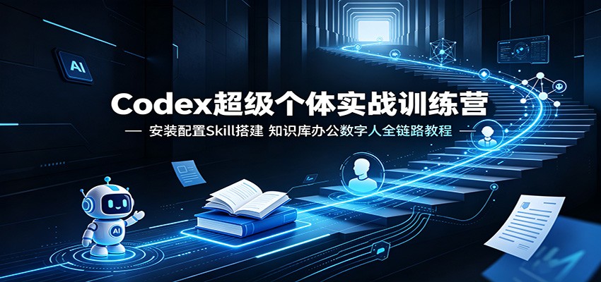 Codex超级个体实战训练营：安装配置Skill搭建，知识库办公数字人全链路教程-云析科技