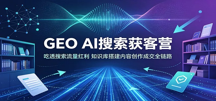 GEO AI搜索获客营：吃透搜索流量红利，知识库搭建内容创作成交全链路-云析科技