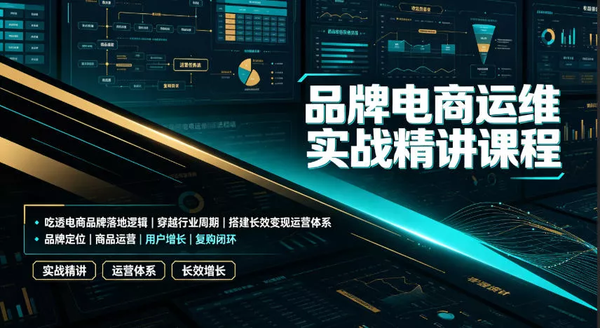 品牌电商运维实战精讲课程｜吃透电商品牌落地逻辑、穿越行业周期、搭建长效变现运营体系-云析科技