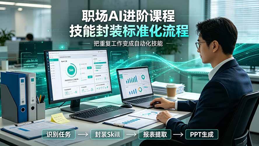 （19369期）职场AI进阶课程；多类实用Skill工具实操，专属技能封装标准化流程，报表行业报告一键提取核心内容-云析科技