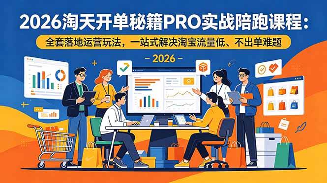 (19351期)2026淘天开单秘籍PRO实战陪跑课程-更新:全套落地运营玩法,一站式解决淘宝流量低、不出单难题-云析科技