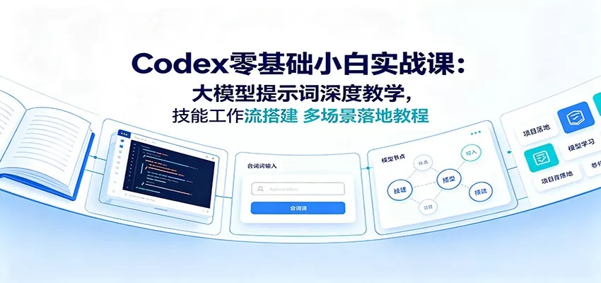 Codex零基础小白实战课：大模型提示词深度教学，技能工作流搭建多场景落地教程-云析科技