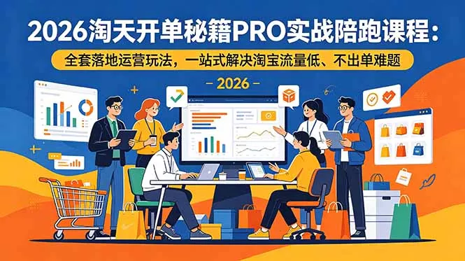 2026淘天开单秘籍PRO实战陪跑课程-更新：全套落地运营玩法，一站式解决淘宝流量低、不出单难题-云析科技