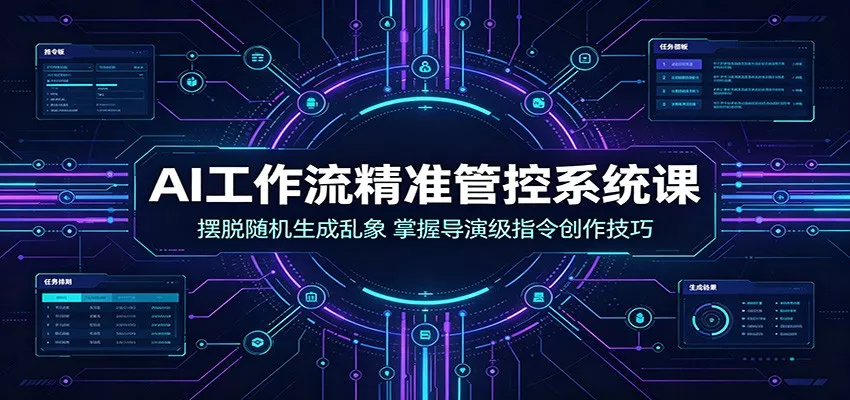 AI工作流精准管控系统课：摆脱随机生成乱象，掌握导演级指令创作技巧-云析科技